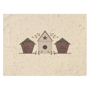 Primitive Birdhouses Tablecloth Tischdecke