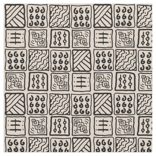 Primitive Blockfabrik Stoff (Nahaufnahme)