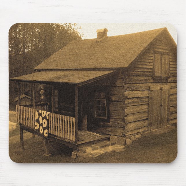 Primitive Blockhütte Mousepad (Vorne)