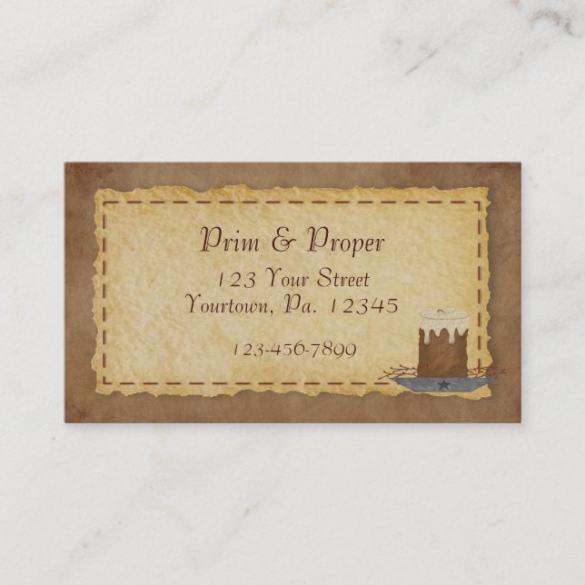 Primitive Candle-Visitenkarte Visitenkarte (Vorderseite)