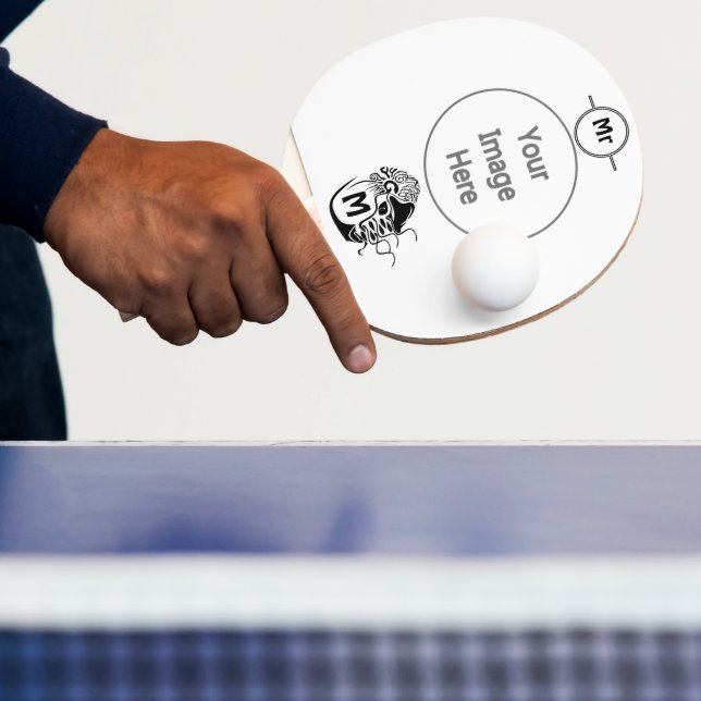 Primitive Chambered Nautilus Monogram Tischtennis Schläger (InSitu)