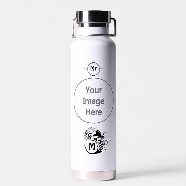 Primitive Chambered Nautilus Monogram Trinkflasche (Rückseite)