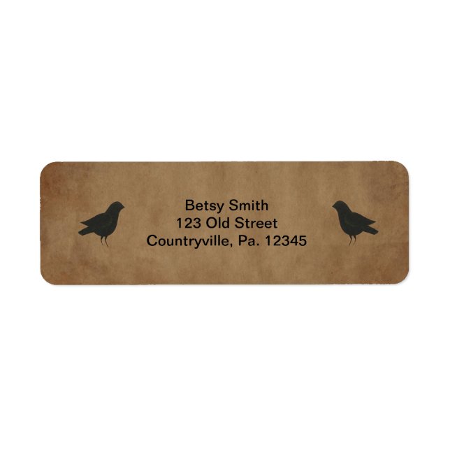 Primitive Crows Adressetikett (Vorne)