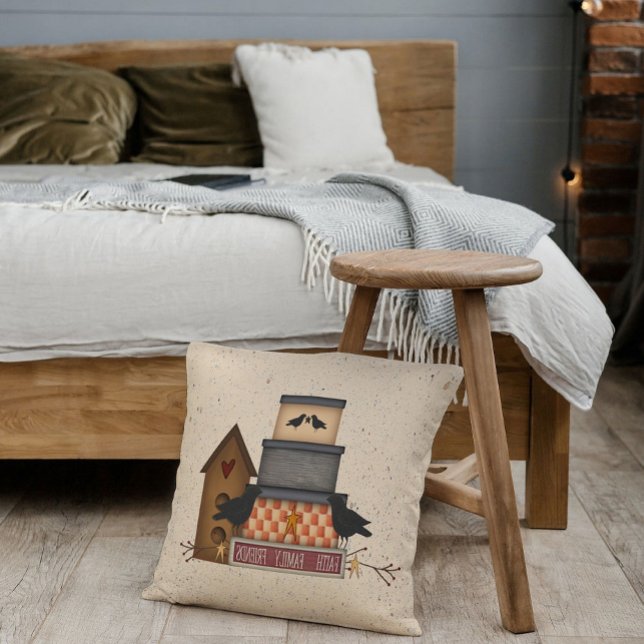 Primitive Familien-Freunde Kissen (Von Creator hochgeladen)