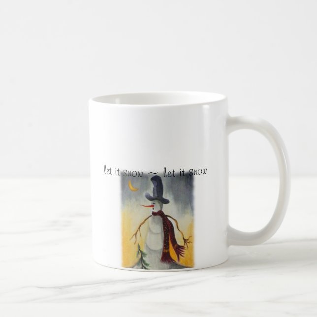 Primitive Folk Art Snowman Tasse (Rechts)