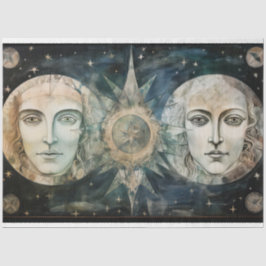 Primitive Gods Celestial Night Sky Art Decoupage Seidenpapier