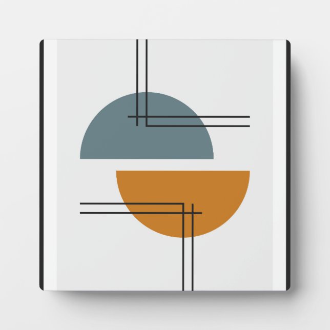 Primitive Halbkreise Wandkunst Fotoplatte (Vorderseite)