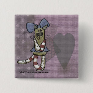 Primitive Kitty Button