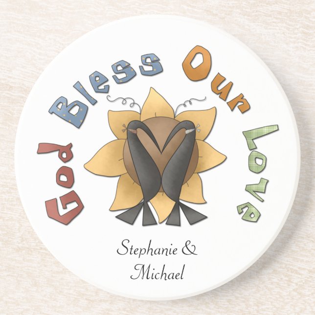 Primitive Krähen segnen unsere Liebe Untersetzer (Vorne)