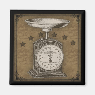 Primitive Küchenwaage im Vintage-Stil Magnet