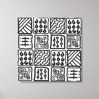 Primitive Kunst auf Leinwand