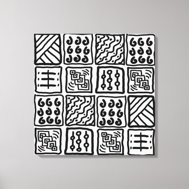 Primitive Kunst auf Leinwand (Vorderseite)