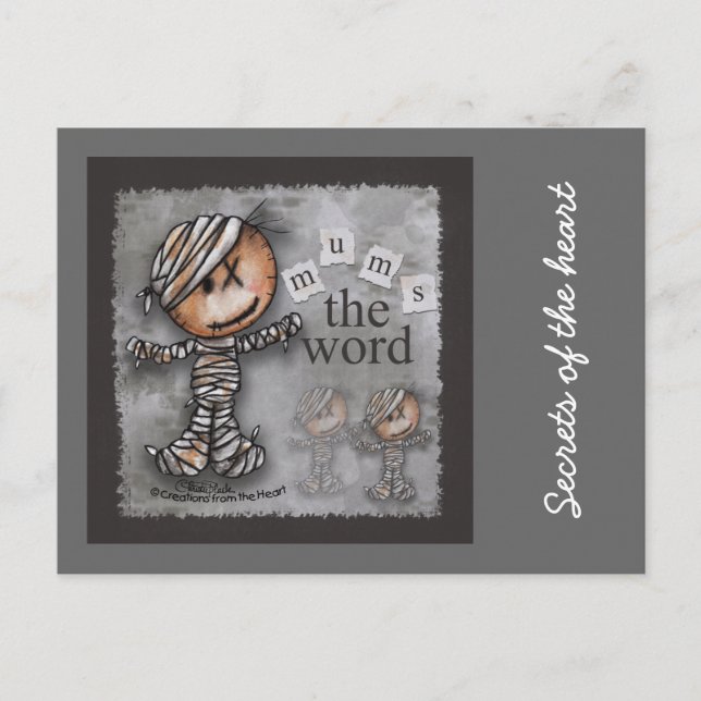 Primitive Mummy-Mums - das Wort Postkarte (Vorderseite)