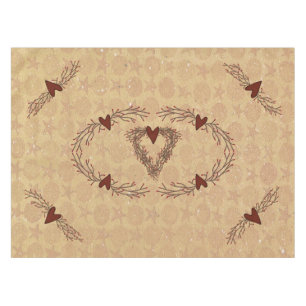 Primitive Pip Berry Herzklosett Tischdecke