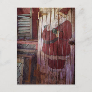 Primitive Santa Claus Feiertagspostkarte