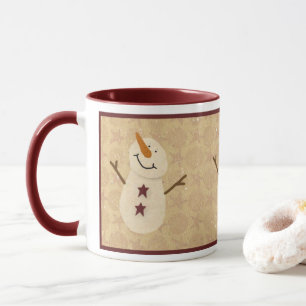 Primitive Snowman-Tasse Tasse