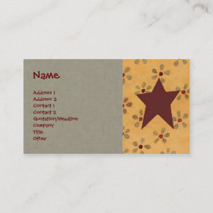Primitive Star Business Card Visitenkarte