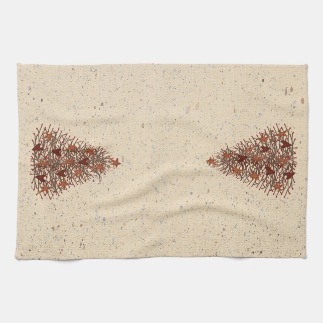 Primitive Weihnachtsbaum Küchentücher (Horizontal)