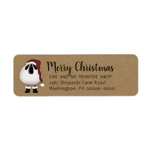 Primitive Weihnachtsfeiertage-Rücksendeadresse