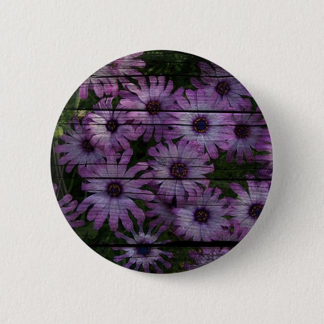 Primitive Western Country Barn Board lila Déission Button (Vorderseite)