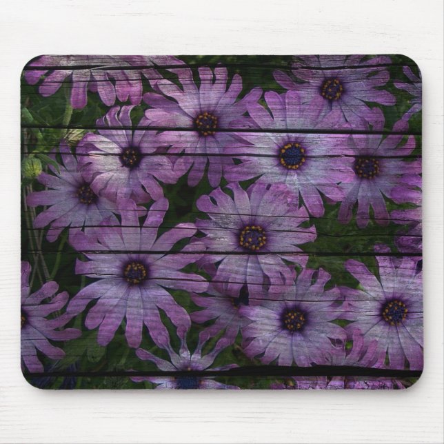 Primitive Western Country Barn Board lila Déission Mousepad (Vorne)