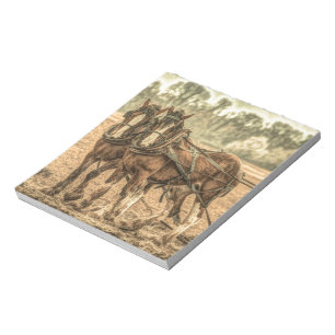Primitive Western Landpferde Notizblock