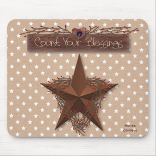 Primitive Zählen Sie Ihre Segnungen Mousepad