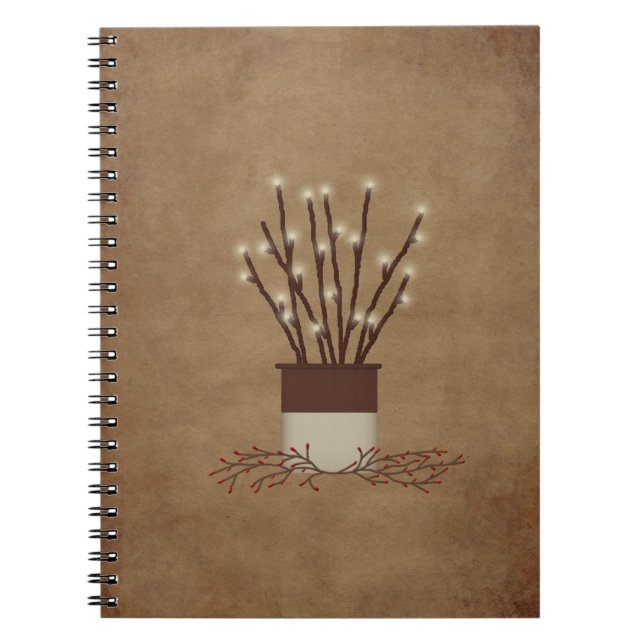 Primitive Zweiglampen-Notebook Notizblock (Vorderseite)