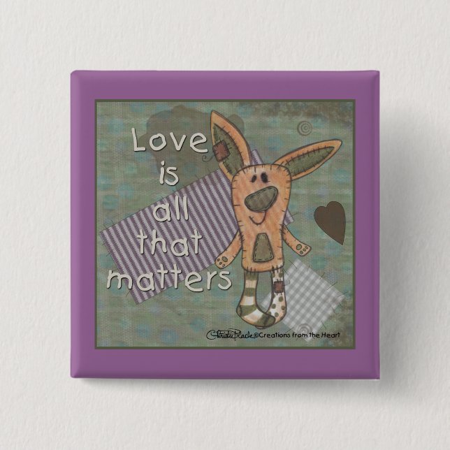 Primitiver Hase Button (Vorderseite)