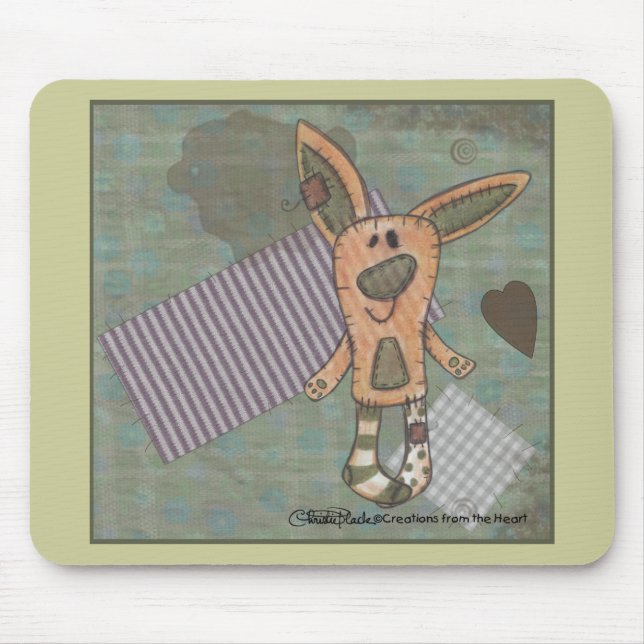 Primitiver Hase Mousepad (Vorne)