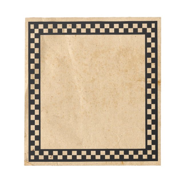 Primitiver Karo Notepad Notizblock (Vorderseite)
