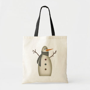 Primitiver Schneemann-Tragetasche Tragetasche