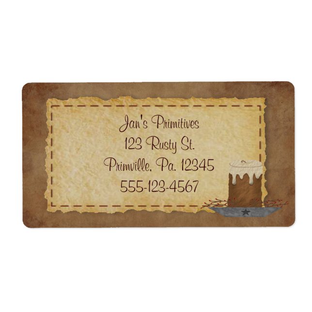 Primitives Candle-Business-Label (Vorne)