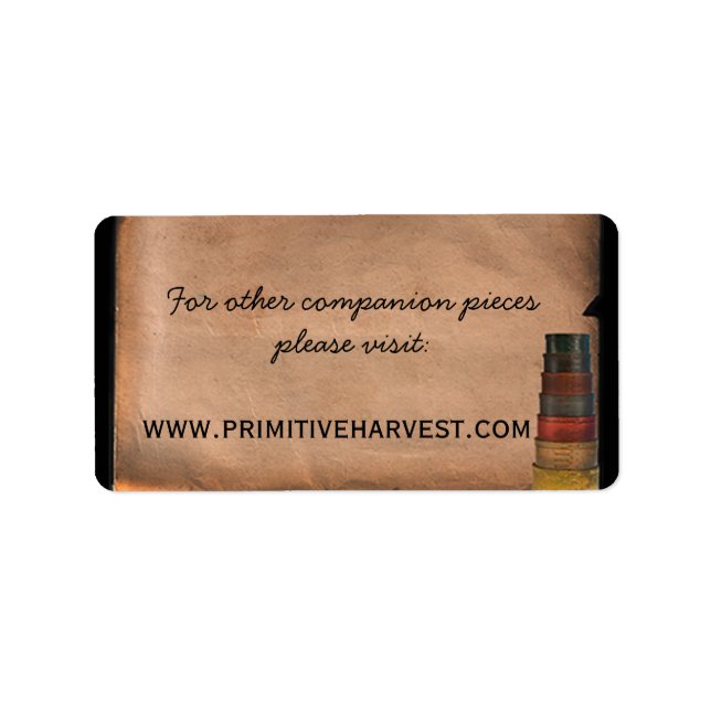 Primitives Erntezeichen Adressaufkleber (Vorne)