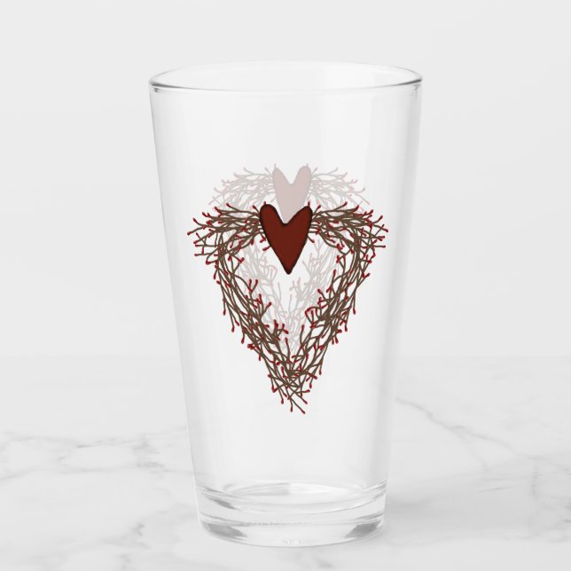 Primitives Pip Berry Herz-Wreath-Glas Glas (Vorderseite)
