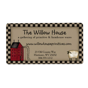 Primitives Saltbox House und Willow Tree Shipping