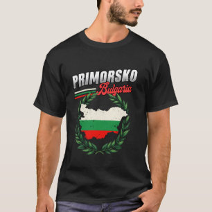 Primorsko Bulgarien Reise Bulgarische Flagge T-Shirt