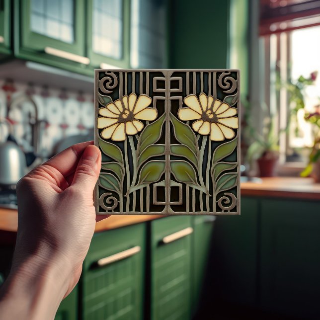 Primrose Art Deco florale Wand Dekoration Jugendst Fliese (Von Creator hochgeladen)