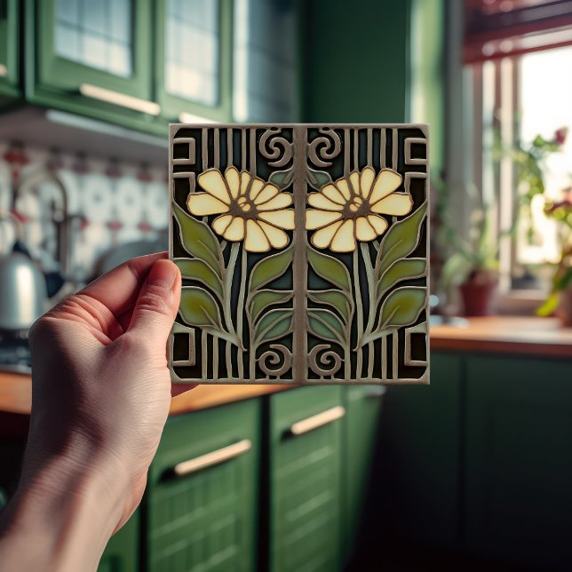 Primrose Art Deco florale Wand Dekoration Jugendst Fliese (Von Creator hochgeladen)