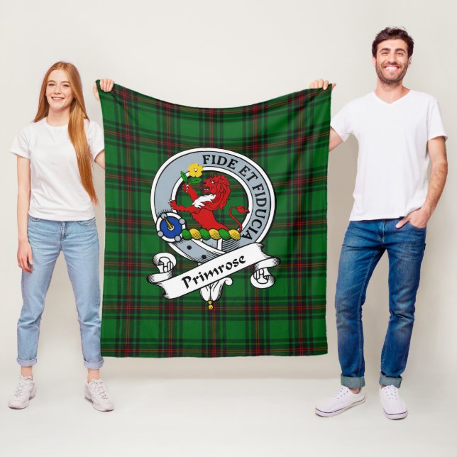 Primrose Clan Abzeichen Tartan Kariert Fleecedecke (Beispiel)