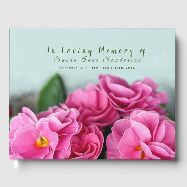 Primrose Funeral Memorial Gästebuch (Vorderseite)