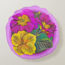 Primrose Rosa Gelbgrün Kissen