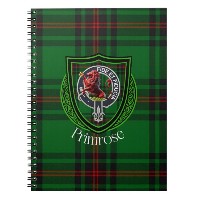 Primrose Scottish Clan Tartan & Crest Notizblock (Vorderseite)