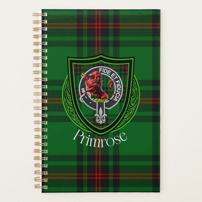 Primrose Scottish Clan Tartan & Crest Planer (Vorderseite)