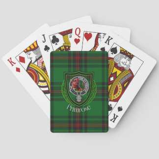 Primrose Scottish Clan Tartan & Crest Spielkarten