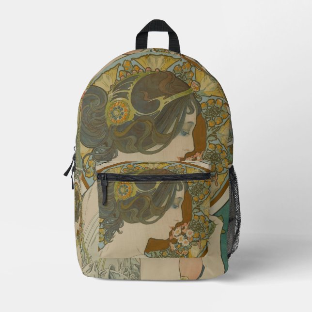 Primrose von Alphonse Mucha (1899) Bedruckter Rucksack (Vorderseite)