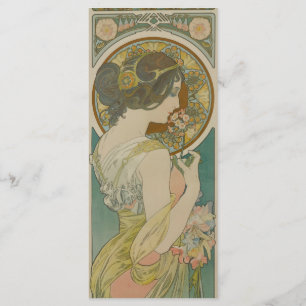 Primrose von Alphonse Mucha (1899) Lesezeichen Menükarte