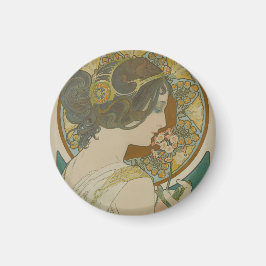 Primrose von Alphonse Mucha (1899) Magnet