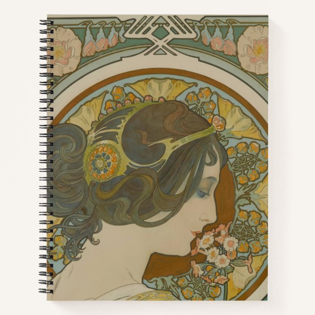 Primrose von Alphonse Mucha (1899) Notizbuch (Vorderseite)