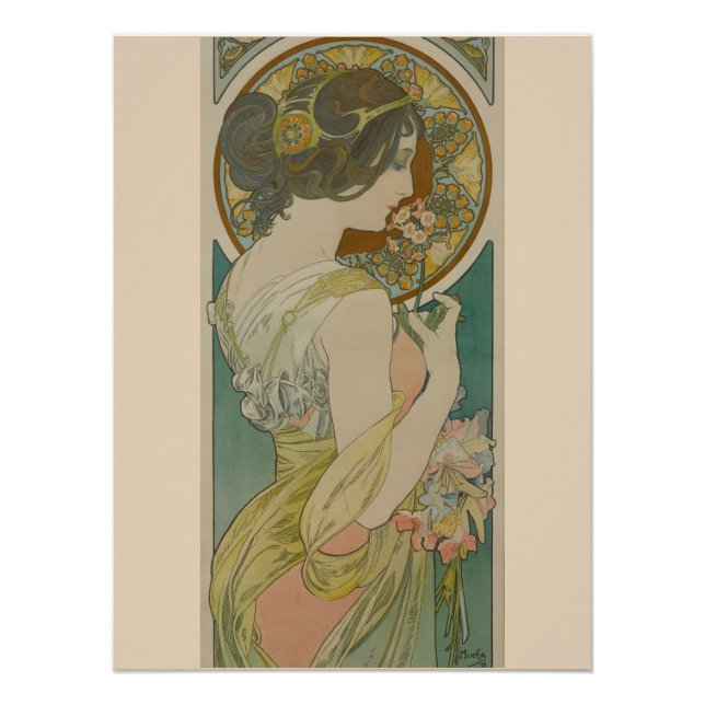 Primrose von Alphonse Mucha (1899) Poster (Vorderseite)